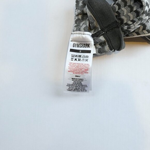 Gymshark WTFlex Seamless High Waisted Leggings Chevron Charcoal - S - EUC - Picture 4 of 5